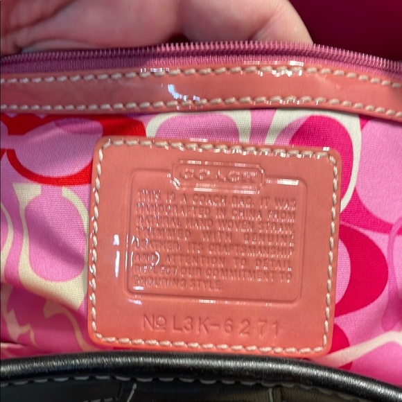 COACH UEC Vintage Tan and Black Women's Handbag Straw and Genuine Leather - Picture 11 of 15